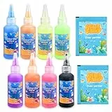 Dreamon Nachfüllset für Aqua Gelz Set –Aqua Fairy Wassergel-Set mit 8 Farben Wassergel und 2 Calciumchlorid-Packungen – Kreatives Wasserfeen Gel Set, Bastelbedarf