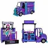 Monster High Draculaura-Puppe und Spielset, Fangtastic Food-Truck mit ausklappbarer Bühne und über 13 passenden Küchen- und Musikzubehörteilen, HXH83