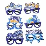MAGICLULU 6St Chanukka-Brille Chanukka-Kerzen Kerzenhalter Rave-Brille Hanukkah Party Dekoration Hanukkah Brillenrahmen Deko-Requisiten aus Kunststoff Chanukka-Kunststoffbrille Plastik