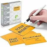 2DOBOARD Beschreibbare Magnete - 7,5 x 7,5 cm Orange - 25 Stück - Kanban Magnete, Scrum Magnetische Karten oder Magnetstreifen beschreibbar für Whiteboard und Kühlschrank (Orange)