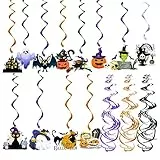 KALUROIL 30 PCS Deko Halloween - Luftschlangen Halloween Dekoration - Spiral Girlanden in einzigartigem Karikatur-Design für Party, Bar, Klassenzimmer und mehr