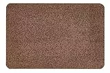 andiamo Fußmatte Samson – waschbare Fussmatte innen – rutschfeste und saugfähige Schmutzfangmatte aus Baumwolle – pflegeleichte Türmatte 40 x 60 cm cm, Braun