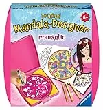 Ravensburger Mandala Designer Mini Romantic 29947, Zeichnen Lernen für Kinder ab 6 Jahren, Zeichen-Set mit Mandala-Schablone für farbenfrohe Mandalas