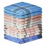 URAQT Stoff Taschentücher Herren, 12 Stück Baumwolle Herrentaschentücher Stofftaschentuch, Traditionelle Männertaschentücher Handkerchief, 35cm x 35cm