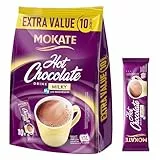 MOKATE - Heiße Schokolade Milky mit Magnesium - 10 Sachets - Cremig & Sanft, Schnell Zubereitet, Für Zuhause & Arbeit, Süß Pulver Getränke - Trinkschokolade, Hot Chocolate With Vitamins - 180g
