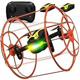 Morlyrctooy M17 Mini RC Quadrocopter Drohne mit Schutzschild Land Air Dual Modus Ein Knopf Start Landung 3D Flips Kopf loser Modus 3 Geschwindigkeits Stufen 2 USB wiederaufladbarer Akkus Geschenke