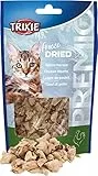 TRIXIE Katzensnack Premio Freeze Dried Hühnerherzen - leckere Katzenleckerlis mit Huhn - aus natürlichen Zutaten, 5x5g - 42756