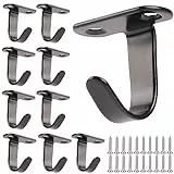 KALIONE 10 Stück Deckenhaken Haken Edelstahl Haken zum Schrauben Handtuchhaken mit 20 Schrauben Wandhaken zum Schrauben für Badezimmer Küche Schal Handtuch Schlüssel
