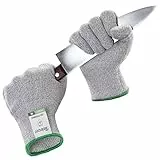 Twinzee Schnittschutzhandschuhe Premium 2 Stück – 1 Paar Stufe E (EN 388) Schnittfeste Handschuhe für Küche, Garten, Schneiden & Holzarbeiten - 1 Paar M