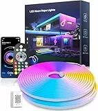 Mexllex Neon LED Strip 30m, Led Streifen Wasserdichte Flexible LED Lichtband mit App und Fernbedienung, Colour Changing LED Lichterkette für Wohnzimmer,Schlafzimmer, Spielzimmer