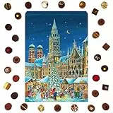 Hallingers München - Adventskalender Pralinen hoher Qualität handgemacht abwechslungsreich ohne Alkohol hochwertige Verpackung (Box) - Geschenkideen Weihnachten & Geschenke Adventskalender | Glückwuns