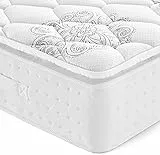 Hybrid-Matratze, 90 x 200 cm, 26 cm Höhe, einzelne Taschenfedern, 2 cm, weicher Memory-Schaum, 7-Zonen-Stützkissen, Top-Komfort, perfekt für ultimatives Schlaferlebnis