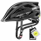 uvex i-vo cc MIPS - Leichter Allround-Helm für Damen und Herren - MIPS-Sysytem - erweiterbar mit LED-Licht - All Black matt - 52-57 cm