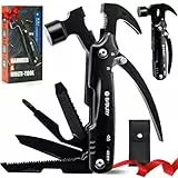 BIBURY Multitool Geschenke für Männer - 12 in 1 Multifunktionshammer Gadgets für Männer, Papa & Opa - Lustige Geburtstagsgeschenke für Ihn, Werkzeug Zubehör für Camping, Outdoor & Valentinstag