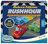 ThinkFun 76440 - Rush Hour - Das bekannte Stau-Spiel in der Deluxe Edition mit Fahrzeugen in Metalloptik, Logikspiel für Erwachsene und Kinder ab 8 Jahren