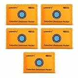 wisedry 100g x 5 Wiederverwendbare Trockenmittelpakete, wiederaufladbare farbige Kieselgel-Trockenmittelpakete, Feuchtigkeitsabsorber für Koffer, Safe, 3D-Filamente, Elektronik