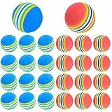 Xiaomoyu Golfbälle Schaumstoff, Übungsgolfbälle, Luftbälle Golf, Schaumstoffball für Anfänger, Kinder, Golftraining - 26 Stück/Rot, Blau