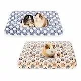 Gukasxi 2 Stück Plüschbett für Kleine Tiere, Kleintierbett Kleintier Plüschbett Winter Warm Flauschige Bettmatte für Meerschweinchen, Hamster, Kätzchen