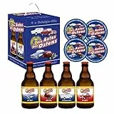 Bierwürfel Auto des Ostens PKW 4X0,33l mit 4 Sammler Bierdeckel