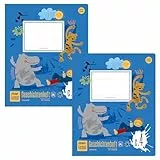Formati Creativheft C.4 Quart 20 Blatt blanko+liniert, aus 100% Recyclingpapier, 2 Stück, kombinierte Lineatur für kreatives Lernen
