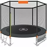 KESSER® Trampolin Outdoor Ø 244/305/366/427 cm Komplettset mit Sicherheitsnetz, Leiter, Randabdeckung & Seitentasche und Montagezubehör | Kindertrampolin Gartentrampolin Belastbarkeit 150 kg