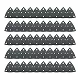 Fein Schleifblätter Korn 80, 50 Stück (gelocht, Kantenlänge 80 mm, Korund-Schleifkörner + Vollkunstharzbindung) 63717110015