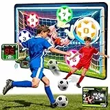 VATOS Elektronisches Fußball-Tor mit Punktezählung für Kinder, Indoor- und Outdoor-Fußballtrainingsziel, Stofftor und 2 Bälle, Sport-Spielzeug als Geburtstags ab 3 Jahren