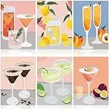 Lotvic 6-Teiliges Set Malen Nach Zahlen Cocktail, Malen Nach Zahlen Erwachsene, Handgemaltes Ölgemälde mit Pinsel und Acrylfarben, Heimdekoration, Geeignet für Jungen und Mädchen als Geschenke