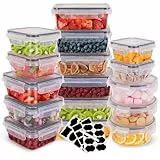 CALIYO 16er Frischhaltedosen Set mit Deckel, Vorratsdosen Set für Lebensmittel Meal Prep Boxen Gefrierdosen Tupperdosen Set Aufbewahrungsboxen, BPA-frei