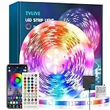 TVLIVE LED Strip, RGB Streifen 10M, LED Band mit Fernbedienung und APP, Musik Sync, Timer-Einstellung und Dimmbar Farbwechsel, für Zimmer, Schlafzimmer, Küche, Bar, Party Deko