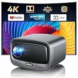 4K Beamer kompatibel mit Netflix & Dolby Audio | iSinbox Smart Beamer 1500 ANSI, HDR10+, Autofokus, Staubgeschützt, 6D Keystone, WiFi 6 & Bluetooth | Heimkino & Outdoor