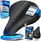 NEXTCOVER® CoverOne Universal Gel Sattelbezug Fahrrad inkl. Regenschutz [Memory-Foam] I Fahrradsattel Überzug mit Polster I Sattelschutz Fahrradsitz für Damen & Herren I Gelsattel Polsterung