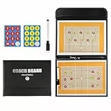 RoseFlower Taktiktafel Volleyball, Taktikboard Volleyball mit Marker Stift und Magneten, Taktikbrett Taktikmappe Volleyball Coaching Board für die Schulung oder Spielanalyse