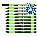 Schneider Line-Up Fineliner (Strichstärke 0,4 mm, aus biobasiertem Kunststoff, ausgezeichnet mit Der blaue Engel) 10 Stück, sapphire-black