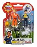 Auswahl: Simba - Feuerwehrmann Sam Figuren Set - Doppelpack mit Tier - Serie 4 - Actionfigur Norman Steele Penny (Rose; Tom; Woolly)