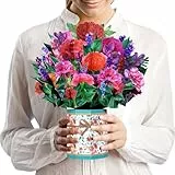AOLIUP Papierblumen-Pop-Up-Karten – Blumenstrauß-Grußkarten, 3D-Popup-Geburtstagskarten, Genesungskarten mit Notizkarte und Umschlag für Frauen, Ehefrau, Mutter, Freunde, Jahrestag, Muttertag,