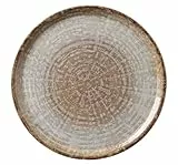 HENDI Pizzateller, Porzellan, Muster: Natursteintöne, Geschirrspüler und Mikrowellen geeignet, ⌀330mm, braun/grau