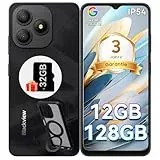 Blackview Wave 9C Handy Ohne Vertrag, Android 15 Phone, 12GB+128GB/2TB TF, 6.56', 5000mAh Smartphone Ohne Vertrag Günstig, IP54, 13MP+8MP, Fingerabdruck/GPS/OTG/Ring-Halter Handyhülle