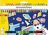 Eberhard Faber 551150 - Filzstifte Set Colori, 50 Malstifte mit dünner Spitze, Filzstifte auswaschbar