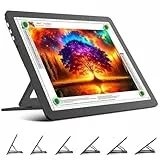 TOHETO A4 Leuchttisch mit Ständer für Diamantmalerei, Wiederaufladbares Ultraheller Leuchtkasten zum Zeichnen,Aufladbar LED Licht Pad zum Nachzeichnen, Kabelloses Lichttafel Lichtplatte zum Skizzieren