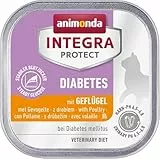 animonda INTEGRA PROTECT Diabetes mit Geflügel (16 x 100 g), Katzennassfutter bei Diabetes mellitus, Katzen Diätfutter für zuckerkranke Katzen, Nassfutter ohne Zucker