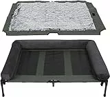 BingoPaw Hundeliege Outdoor Grosse Hunde: Erhöhtes Hundebett Haustierbett Sonnenliege für draussen Camping Garten XXL 130x90x18 cm