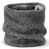 BARFULKER Winter Halsschlauch Herren Damen Halswärmer Halstuch Gesichtsschal, Schlauchschal Halswärmer Gesichtsschal Fleece Loop Schal Winddichte Gesichtsmaske, Dunkelgrau