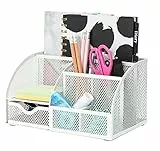 EXERZ Tisch-Organizer/Schreibtisch Organisator/Schreibtisch Tidy/Stifthalter/Multifunktions -Organisator (EX348 Weiß)