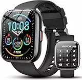 Ddidbi Smartwatch Damen Herren, Fitnessuhr Damen mit Telefonfunktion 1.85' Zoll Touchscreen, IP68 Wasserdicht Smart Watch mit schrittzähler Schlafmonitor, Uhren Herren für Android iOS, Schwarz