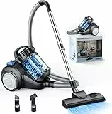 Vbrisi Staubsauger beutellos 800 W, 60 dB Leise, 2,2 L – Schwarz/Blau