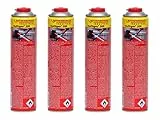 ROTHENBERGER Industrial Multigas 300 Gas Kartusche | 600 ml | 338g | Anschluss: 7/16“ EU | Norm EN 417 selbstverschließend | 4 Stück