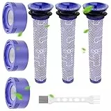 Laukowind V7 V8 Filter für Dyson, Ersetzt Filter und Vorfilter für Dyson V8 V7 Animal Absolute Motorhead Staubsauger, 3 HEPA-Nachfilter, 3 Vorfilter, 1 Bürste, # DY-96566101, DY-96747801