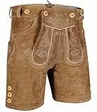 TR Martha Premium Lederhose für Herren (56, Hellbraun)