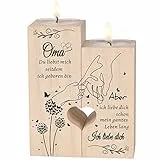 Geschenk Oma Geburtstag，Kerzenständer - Oma Geschenke zum Weihnachten，Sinnvolle Geschenke Für Oma